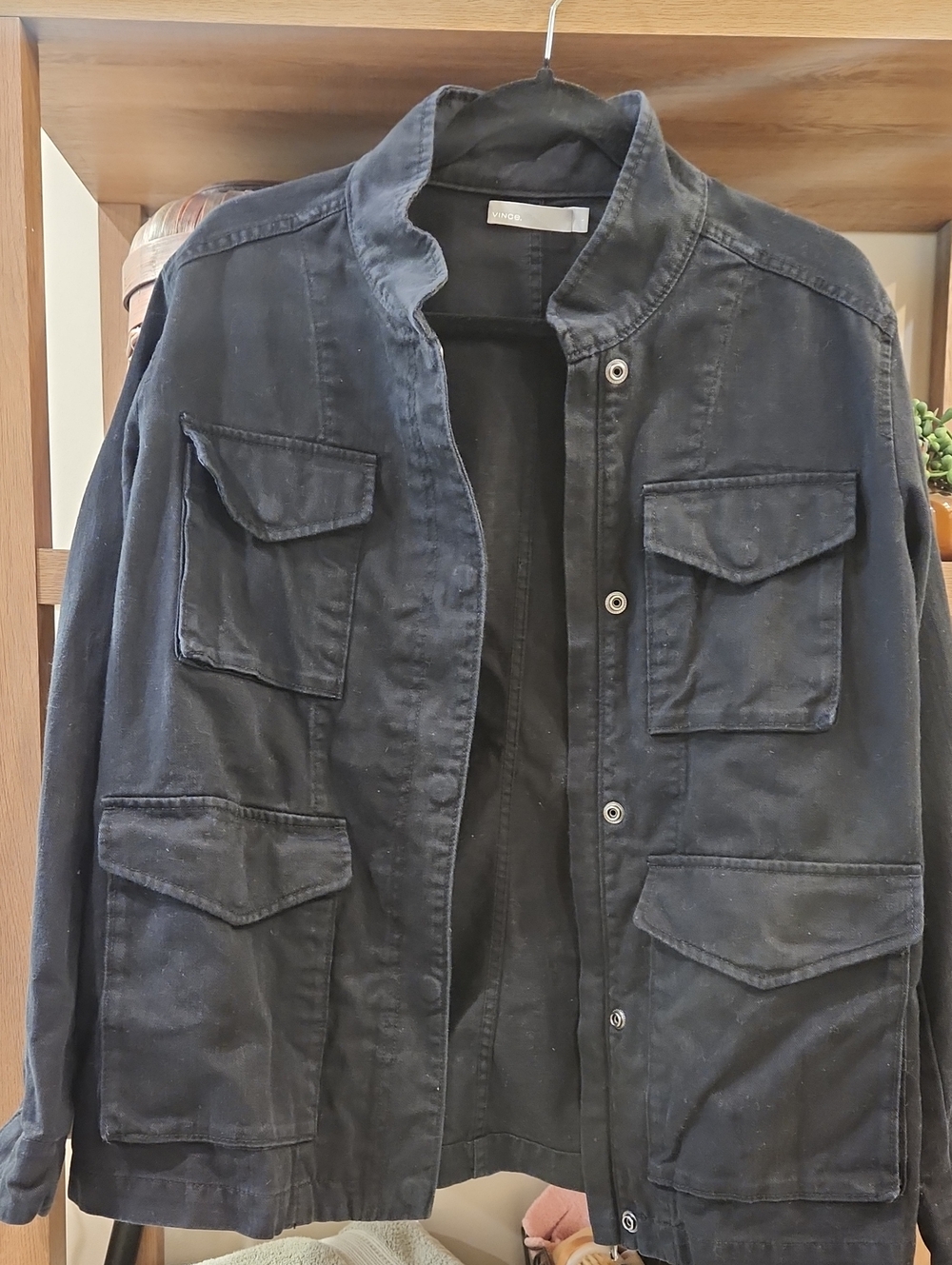 Vince Black Military Field Jacket
